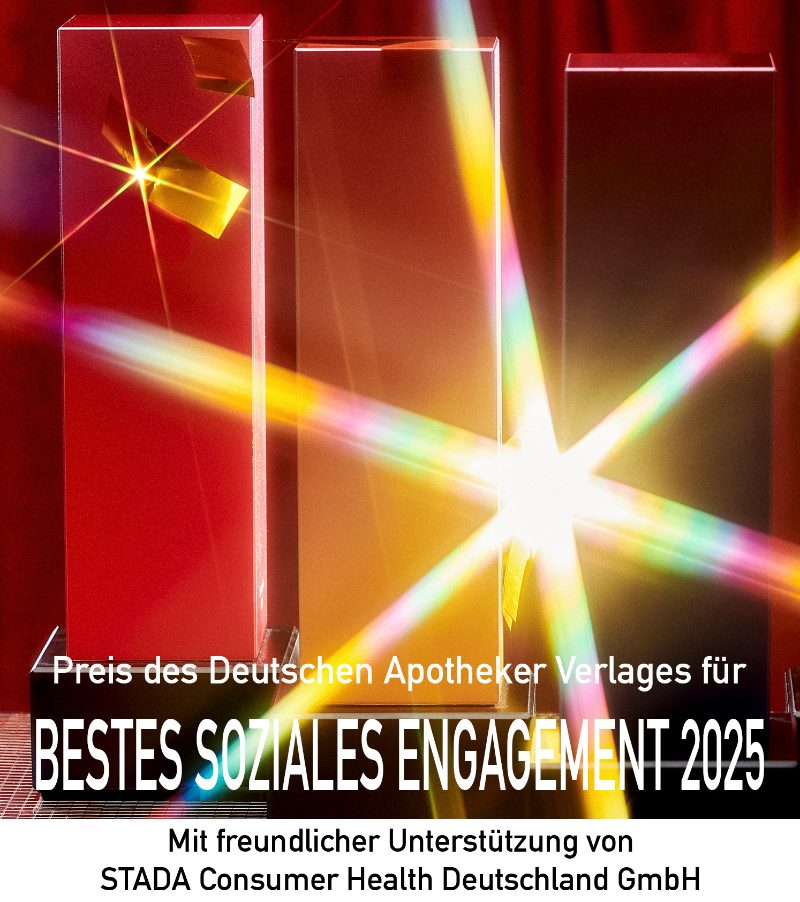 Urkunde: Preis des Deutschen Apotheker Verlages für das beste soziale Engagement 2025